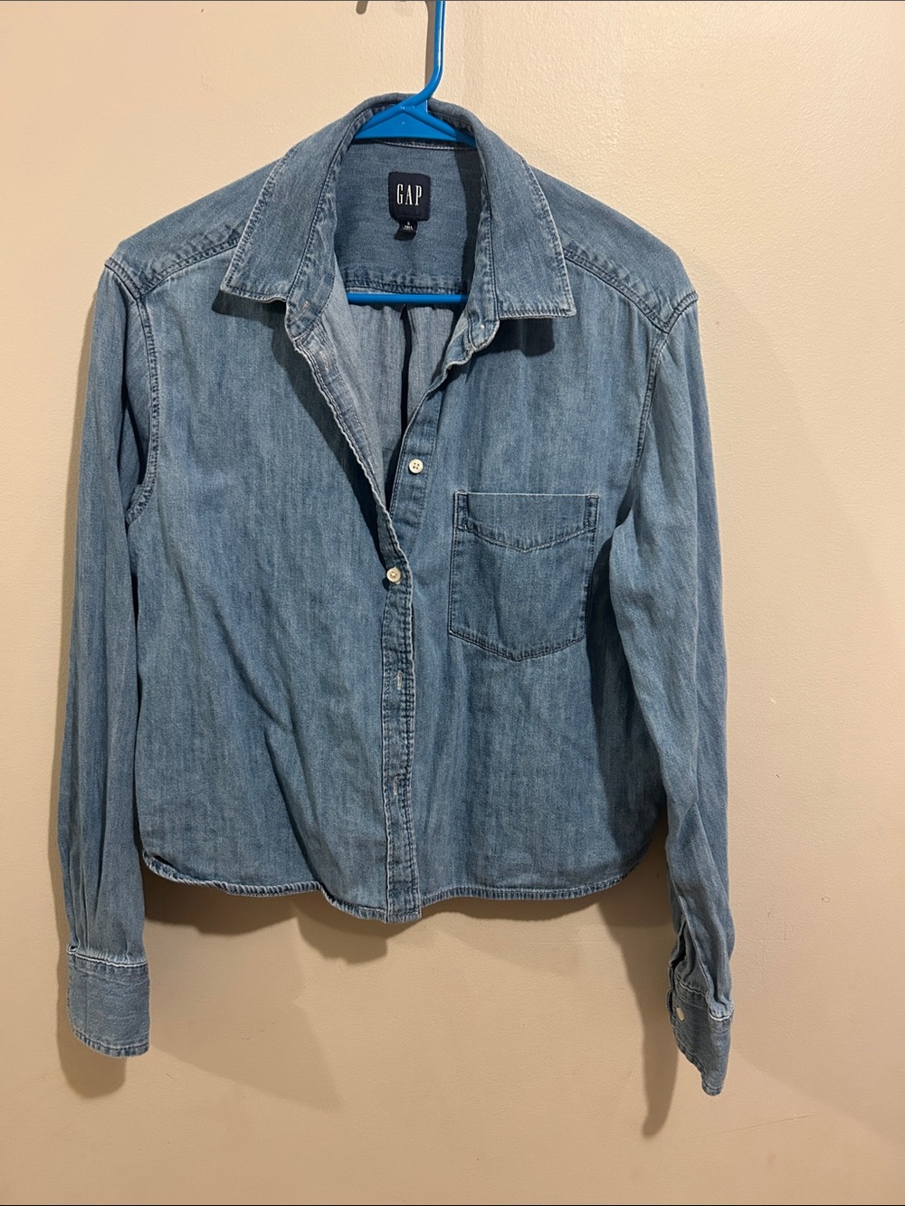 GAP Light Blue Denim Button-Down Shirt